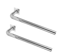 SHINEOFI 2pcs Infrared Beam System Mounting Bracket, Antenna Pole Mount Bracket L-type Stainless Steel, Silver, for Antennas, Commercial and Residential Use