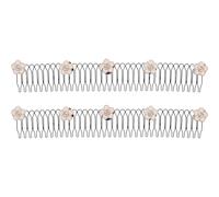 SHINEOFI 2pcs Invisible Hair Finishing Fixer Comb Clips for Women, Gentle Touch and Comfortable Alloy and Acrylic Hair Accessories for Styling and Face Washing, Minimalist Sl esign