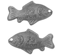 SHINEOFI 2Pcs Iron Fish Cooking Tool Natural Iron Source for Vegans Athletes Pregnant Women Fish-Shaped Cast Boost for Deficiency in Kitchen Cooking