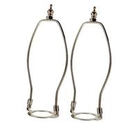 SHINEOFI 2pcs Lampshade Horn Brackets Durable Lamp Harp Holder for Table and Floor Lamps Easy to Install Lighting Supplies Resistant Alloy Frame Center Hole