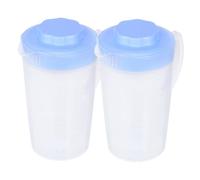SHINEOFI 2Pcs Large Capacity Household Pitcher with Lid Multi-Function Transparent Water Jug for Cold Drinks Fruit Juice and Tea Easy to Water Kettles for Home Use