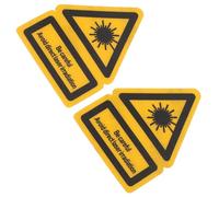 SHINEOFI 2pcs Laser Warning Stickers Caution Sign Industrial Safety Labels Self-adhesive Security Warning Signs for Factory and Workplace Use