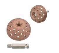 SHINEOFI 2Pcs Low Speed and High Speed Pneumatic Tungsten Carbide Alloy Tire Buffing Wheels with 55Mm Bowl-Shaped and 38Mm High-Speed Grinding Heads for Vehicle Tire Repair and