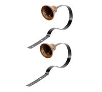 SHINEOFI 2pcs Metal Dog Training Bell for Potty Training and Housebreaking, Wall Mounted Design with Auditory Cues, Sturdy Metal Construction for Retail Stores and Businesses