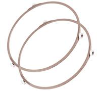 SHINEOFI 2pcs Microwave Turntable Ring Microwave Oven Glass Turntable Support Circle Pp Impact Resistance Keeps Food Plate Balanced Oven Parts Replacement