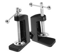 SHINEOFI 2pcs Mobile Phone Tablet Holder Microphone Arm Stand Table Clamp Adjustable Fixing Clips for Desk Worktop