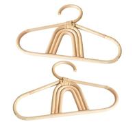 SHINEOFI 2Pcs Natural Rattan Clothes Hangers Rainbow Coat Hangers Heavy Duty Closet Organizers for Room and Clothing Store Display