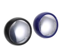 SHINEOFI 2pcs Office Computer Rearview Magnifying Mirror with Clip, Black and Blue Desk Safety Mirror for Enhanced Visual Field, Suitable for Cubicle and Laptop Use