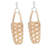 SHINEOFI 2pcs Parrot Foraging Basket for Birds Vegetable Bird Feeding Basket Parrot Foraging Biting Toy Feeding Practical in Cage