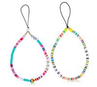 SHINEOFI 2Pcs Phone Lanyard Charms Beaded Wrist Straps for Phones Keys and Handbags Decorative Accessories for and Gifting