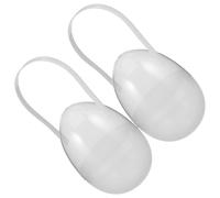 SHINEOFI 2Pcs Plastic Easter Egg Candy Boxes with Handles, 15Cm Hollow Ball Storage Containers for Portable Treats and Party Favors, Handheld Jumbo Egg Shaped Storage for Easter Hunt