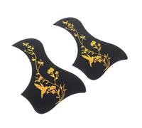 SHINEOFI 2pcs Plastic Guitar Pickguard Sticker Bird-style Design in Gold Protective Plate Sticker for Guitar Players for Acoustic
