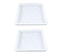 SHINEOFI 2pcs Plastic Mold for Garden Pavement 25x25x4cm DIY Runway Brick Concrete Cement Stepping Stone Paving Path Molds for Outdoor Landscaping
