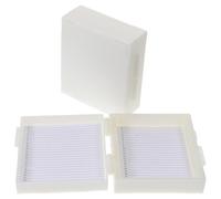 SHINEOFI 2Pcs Plastic Slide Storage Box 25-Slot Microscope Slide Holder for Laboratory Use with Multi-Slot Shelf Suitable for Pathology and Scientific Storage Random Color Random Color