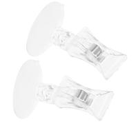 SHINEOFI 2pcs Plastic Veggie Feeding Clips for Fish Tank Aquarium, Securely Hold Dried Seaweed Sheets Underwater, Seaweed Holder for Aquarium Use