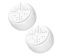 SHINEOFI 2pcs Portable Mini Washing Machine Travel Bucket Washer with Suction Cup Efficient Laundry Tool for Home and Rv Use Gentle Care for Underwear and