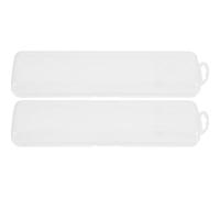 SHINEOFI 2pcs Portable Travel Toothbrush and Toothpaste Holder Cases Airtight Plastic Compact Toothbrush Protector Covers with Creative Design for Business Trips and Travelling