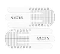 SHINEOFI 2Pcs Pupil Distance Measure Ruler Lightweight Eye Care Tool for Eyeglasses with Fine Measurement Portable Design for Opticians and Personal Use Transparent Pd Rulers