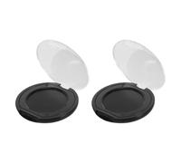 SHINEOFI 2pcs Quick Drying Fingerprint Ink Pads Black, Compact PVC Stamp Pads with No Smudge Feature for Notary and Administrative Work, for Documents and Certificates