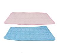 SHINEOFI 2pcs Rabbit Cooling Mat with Waterproof, Washable Summer Pet Nest Cushion for Hamsters and Guinea Pigs, Pink and Blue Small Bed Mats for Pet Rest and Overheating Prevention
