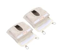 SHINEOFI 2pcs Rabbit Hay Feeder Bags Capacity Foldable Hanging Pet Food Holder for Guinea Pigs Hamsters Small Animals Cage Storage Pouches
