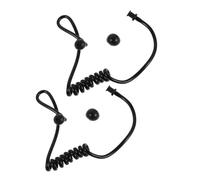 SHINEOFI 2pcs Radio Earpiece Tube Replacement with Noise Isolation Technology and Quick Easy Connection, Black Plastic Acoustic Coil Tubing for Security Teams and Event Staff in Busy Areas