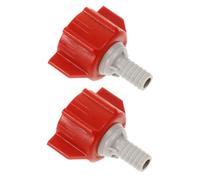 SHINEOFI 2pcs Red Plastic Hose Bib Adapter for Carbonated Water Machine, Sparkling Soda Maker Connector, 3/8" Barb Soda Water Bib Fitting for Drink Hose Accessories