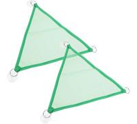 SHINEOFI 2pcs Reptile Mesh Hammock for Lizards and Snakes, Breathable Green M Size Hanging Pet Bed, Small Animal Cage Accessory for Sleeping and Climbing