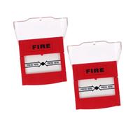 SHINEOFI 2pcs Resettable Fire Alarm Pull Station Button Manual Emergency Call Point for Home Office Red Quick Activation Compatible with Various Fire Warning Systems