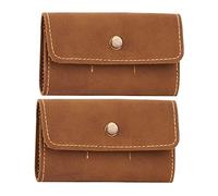 SHINEOFI 2pcs Retro PU Memory Card Case Slots Portable Storage Holder for Sim Cards Coins Guitar Picks More Lightweight and Compact Design for Easy Carrying