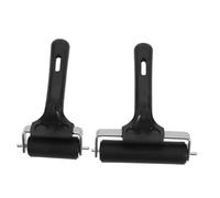 SHINEOFI 2pcs Rubber Printmaking Roller with Steel Frame Ink Applicators for Crafting Woodworking Glue Stamping and Wallpaper Art High Precision Ink Rollers for Clear Detailed Prints