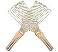 SHINEOFI 2pcs Sheep Wool Rakes with Sturdy Steel Teeth and Comfortable Handles for Animal Husbandry, Wear-resistant Golden Hair Combs Suitable for Cats and Cattle Grooming Style