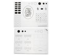 SHINEOFI 2pcs Silicone Nail Practice Mat with Nail Shapes Washable Silicone Manicure Mat Featuring Testing Zones and Practice