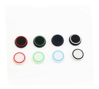 SHINEOFI 2pcs Silicone Thumb Grips Cover for Game Controllers, Joystick Covers for Analog Sticks, Anti-slip Grip Caps, Protects Sticks, Black with Red Ring