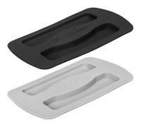 SHINEOFI 2Pcs Silicone Toaster Oven Covers Stylish Dust Protectors for Bread Machines Easy Clean Safe Temperature Resistance Fits Standard Toasters Black Grey