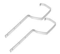 SHINEOFI 2pcs Silver Downspout Bracket Holder Rain Gutter Extender Rack for Roof Gutters Easy Install Iron Rainwater Drainage Support Compatible with Balcony Garage