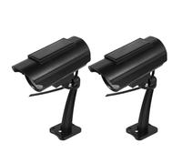 SHINEOFI 2pcs Simulation Monitoring Solar-powered Fake Camera Security Dummy Realistic Outdoor Indoor Camera Prop for Shop Office Garage