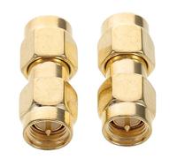 SHINEOFI 2pcs Sma Male to Male Connector Adapter for Versatile Antenna and Radio Connections Durable Construction Effortless Setup Multi Device Compatibility