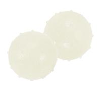 SHINEOFI 2pcs Small Glow in the Dark Rubber Dog Balls, Sturdy Chew-Resistant Pet for Puppy Teething and Interactive Fetch Play