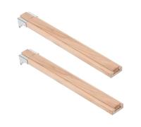 SHINEOFI 2pcs Solid Wood Drawer Slides Bottom Mount Rails Smooth Sliding Track Replacement for Traditional Dressers Cabinets Desks Center Mount Drawer Guides