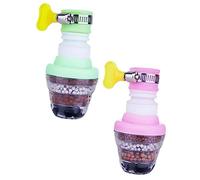 SHINEOFI 2pcs Splash Water Saving Faucet Filter Nozzle Home Supply Rotating Design Improves Water Pressure Reduces Splashes for Kitchen Use Random Color