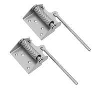 SHINEOFI 2pcs Spring Loaded Self Closing Door Hinge Automatic Door Closer Hinge Heavy Duty Support Metal 90 Degree Auto Close for Home High Traffic Areas