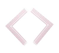 SHINEOFI 2pcs Square Sewing Ruler for Tailoring Clear Clothing Measuring Tool with Built Scale Portable High Precision Garment Pattern Drafting Supplies for Fashion Design and DIY