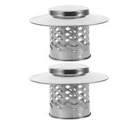 SHINEOFI 2pcs Stainless Steel Chimney Caps for Roof Vent and Fireplace Round Cone Shaped Mesh Chimney Guard Water and Debris Protection for Indoor Fireplaces and Outdoor Exhaust Vent Cover
