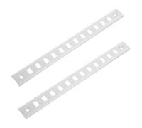 SHINEOFI 2pcs Stainless Steel Commercial Freezer Shelf Support Strips, 8.6 Inch Fridge Shelf Brackets for Supermarket Refrigerator, Universal Fit Space Optimization, Silver Cold Cabinet