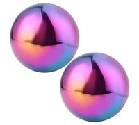 SHINEOFI 2pcs Stainless Steel Decorative Ball Hollow Sphere Mirror Finish