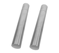 SHINEOFI 2pcs Stainless Steel Document Storage Tubes Protective Document Case for School and Travel Anti-Fold Preservation Cylindrical 40.50X2.80X2.80cm Silver