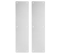 SHINEOFI 2Pcs Stainless Steel Door Push Plate Fire Resistant Door Protection Plate for Interior and Exterior Use 11.8X3.1 Inch Easy to Clean Smooth Surface