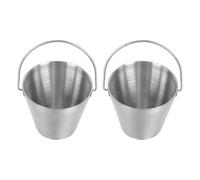 SHINEOFI 2pcs Stainless Steel Mini Egg Rack with Handle Household Egg Bucket for Kitchen Storage and Steaming Suitable for Food Shops and Home Use