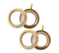 SHINEOFI 2pcs Stainless Steel Photo Frame Locket Necklace Lightweight Pendant with Glass Display for Everyday Wear for Storing Sacred Items and Meaningful Keepsakes